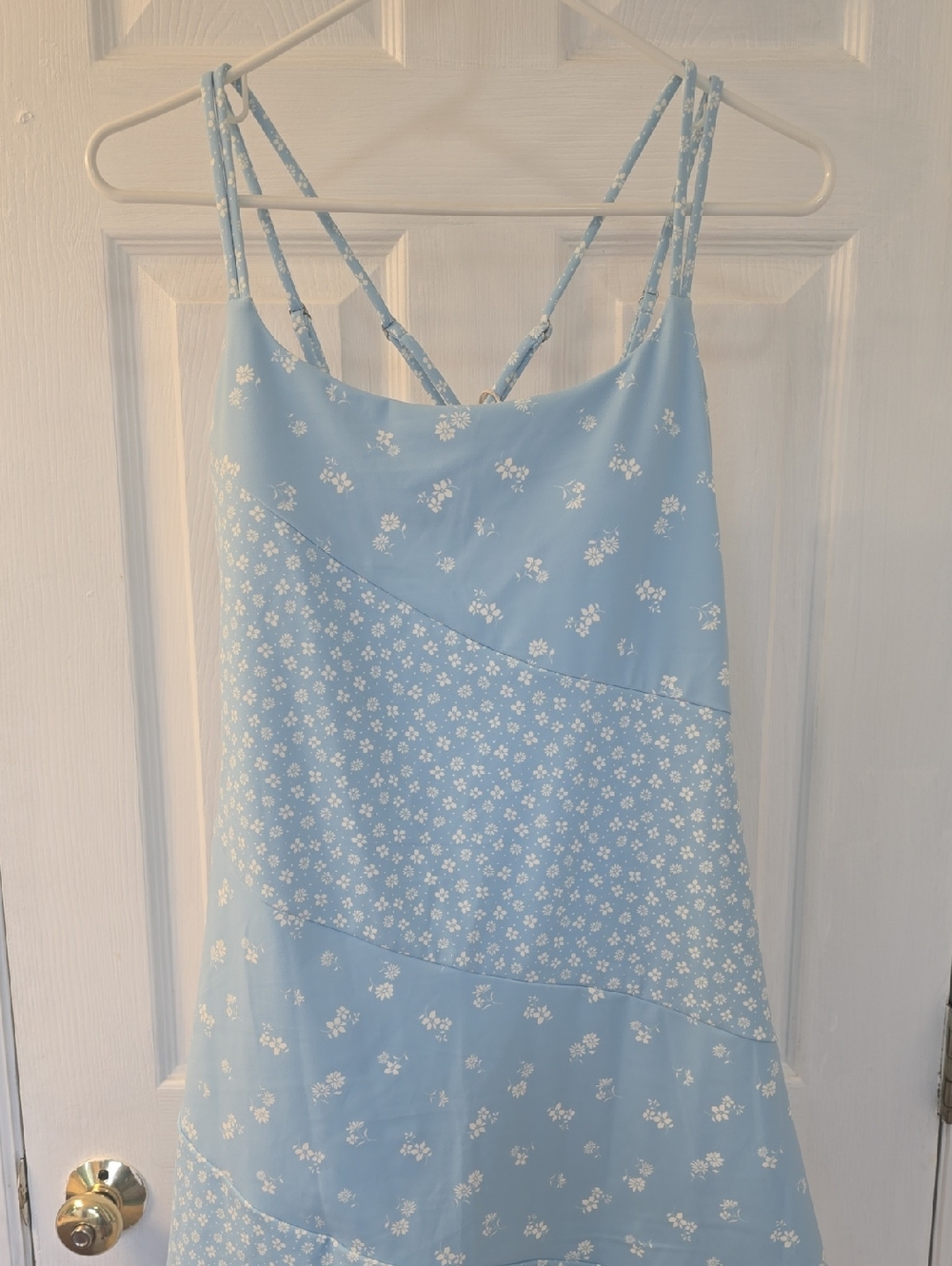 Altar'd State Light Blue Floral Athletic Dress